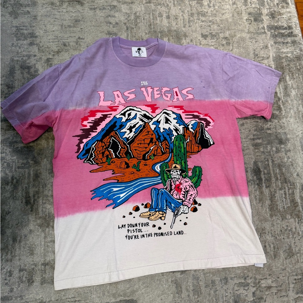Warren Lotas Las Vegas Graphic T-Shirt in Purple and Pink